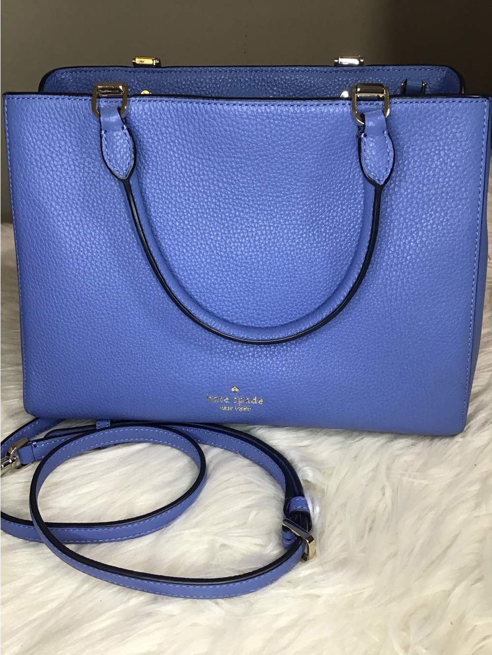 kate spade Periwinkle Blue Pebbled Leather Satchel